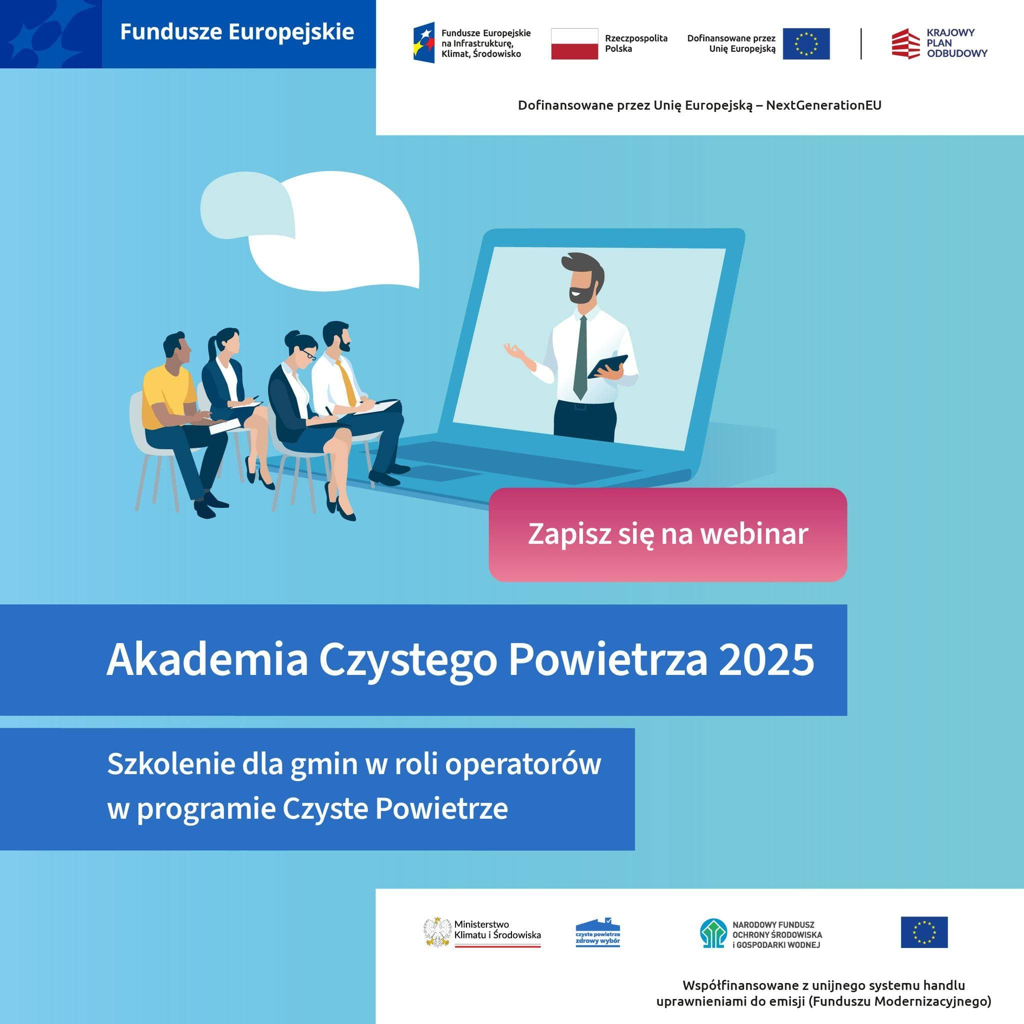 Zapraszany na szkolenie - Gmina w roli operatora w programie Czyste Powietrze